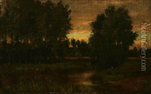Landscape Scene Oil Painting - Hiram Reynolds Bloomer