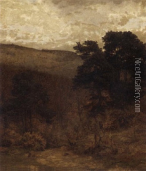 Leith Hill, Surrey Oil Painting - Frank Walton