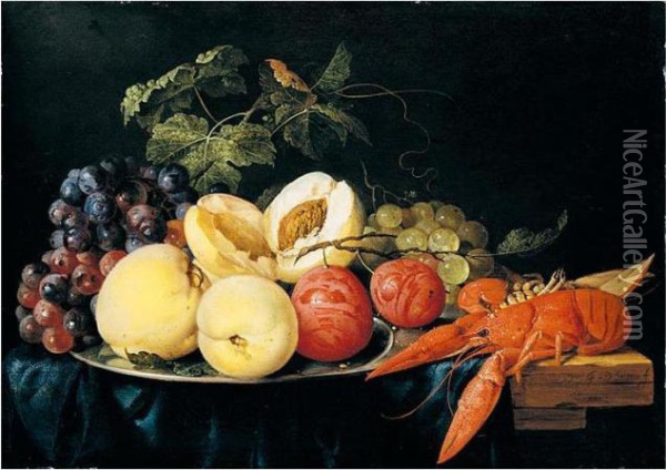 Signed And Dated Lower Right: Oil Painting - Jan Davidsz De Heem