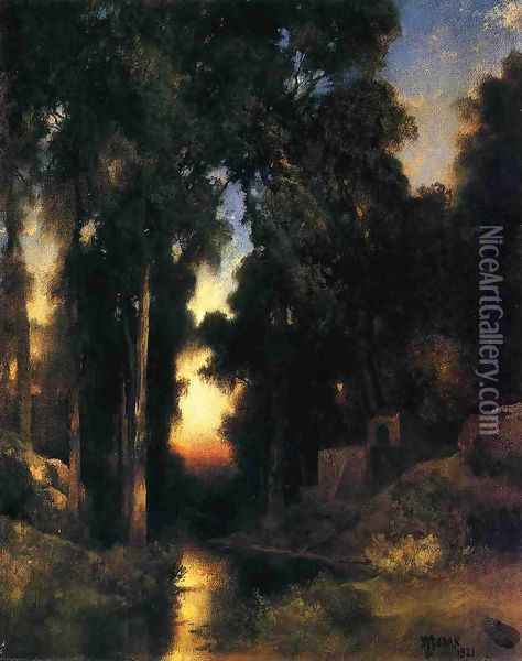 Mission In Old Mexico Oil Painting - Thomas Moran