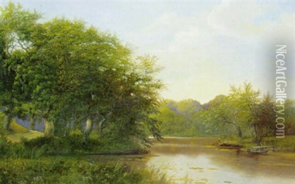 En Skovso Oil Painting - Heinrich Buntzen