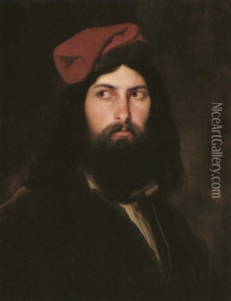 Portrait D'un Homme Napolitain Oil Painting - Nicaise de Keyser
