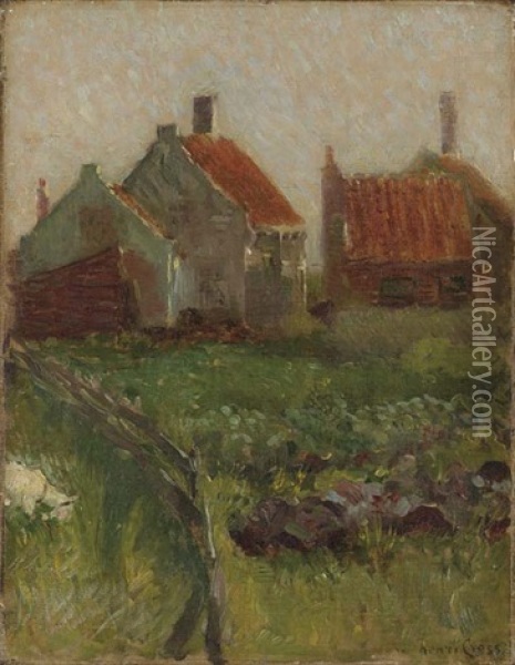 Maisons De Village Oil Painting - Henri-Edmond Cross