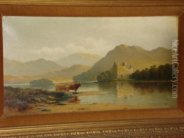 Kilchurn Castle, Loch Awe Oil Painting - John Davison Liddell