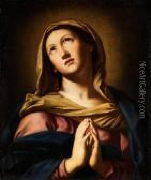 Halbbildnis Der Betenden Maria Oil Painting - Giovanni Battista Salvi