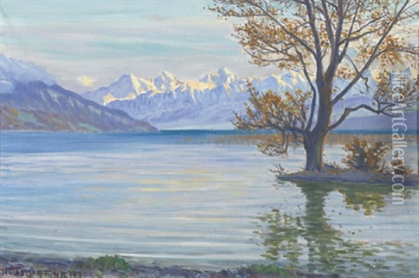 Novemberabend Oil Painting - Waldemar Theophil Fink