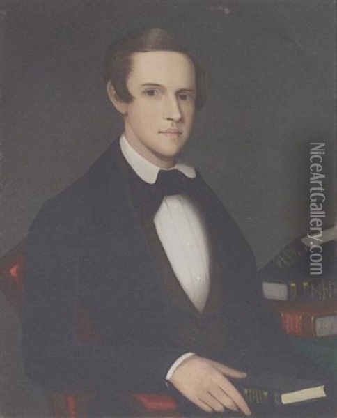 Portrait Of Henry C. Langdon Oil Painting - Ammi Phillips