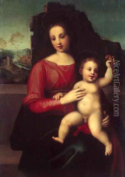 Madonna with Child Oil Painting - Francesco Franciabigio