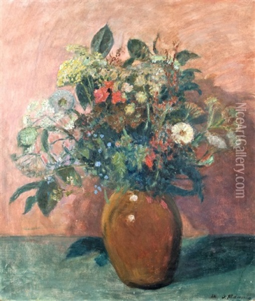 Sommerblumen Oil Painting - Otto Modersohn