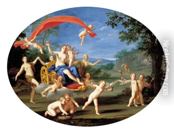 The Triumph Of Venus Oil Painting - Marc Antonio Franceschini