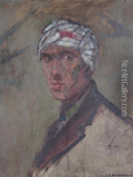 Portrait Of A Wounded Soldier Oil Painting - Christopher Richard Wynne Nevinson