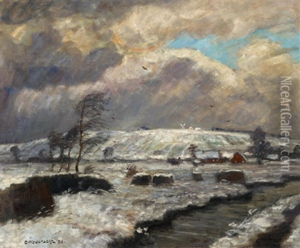 Winter (quelkhorner Berg) Oil Painting - Otto Modersohn