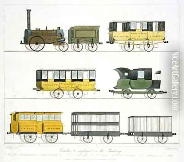 Coaches Employed on the Railway Oil Painting - Thomas Talbot Bury