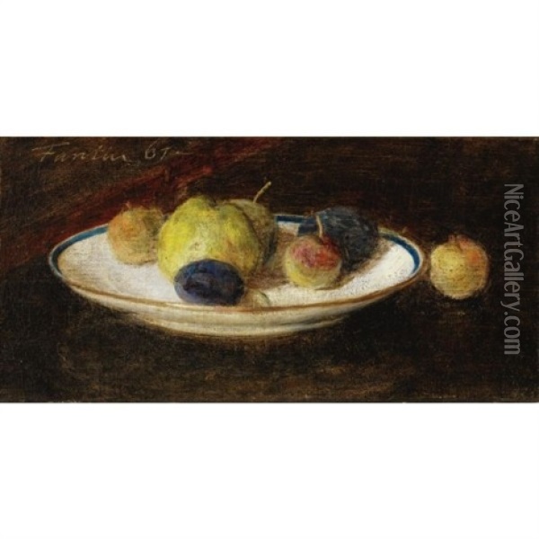 Assiette De Fruits Oil Painting - Henri Fantin-Latour