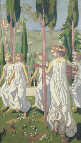 La Danse (eternel Ete, Wiesbaden) Oil Painting - Maurice Denis