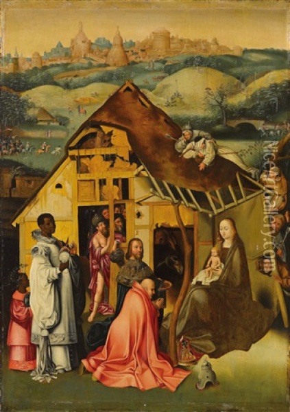 Die Geburt Christi Oil Painting - Hieronymus Bosch