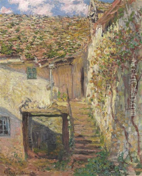 L'escalier Oil Painting - Claude Monet