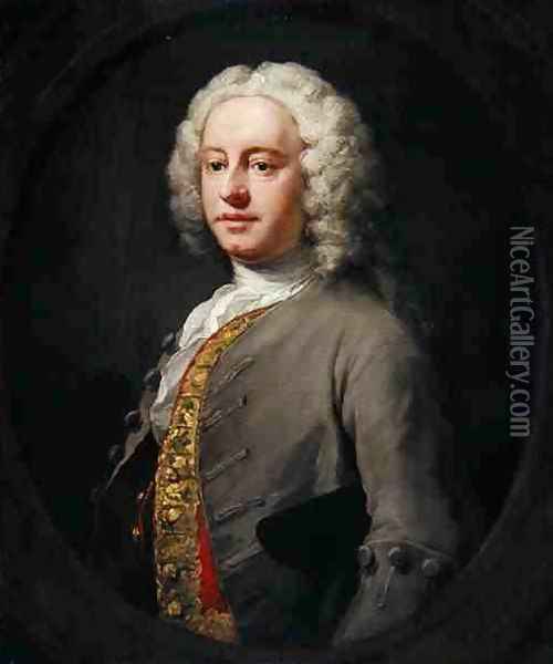 Portrait of an Unknown Man Oil Painting - William Hogarth