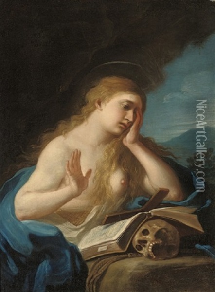 The Penitent Magdalen Oil Painting - Pompeo Girolamo Batoni