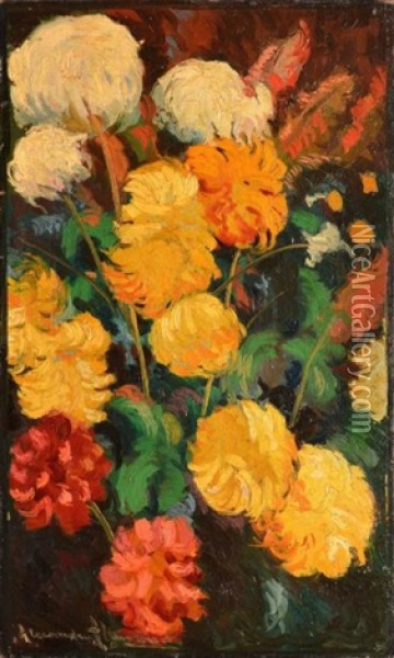 Composition Florale Oil Painting - Alexandre Altmann