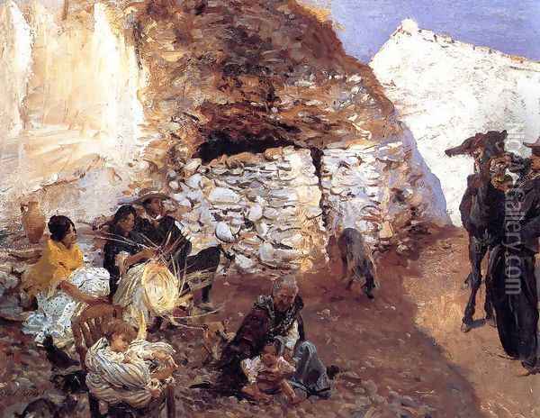 Gypsy Encampment Oil Painting - John Singer Sargent
