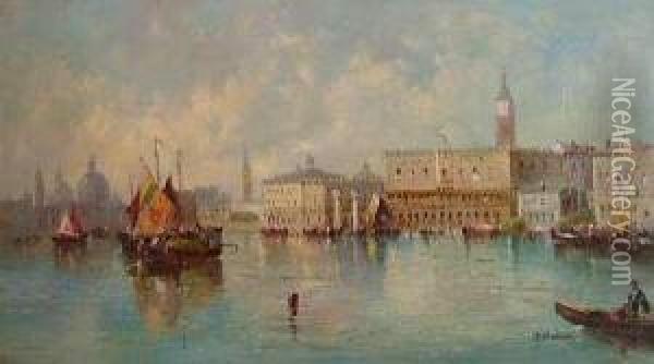 Santa Maria Della Salute From The Grand Canal, Venice Oil Painting - William Meadows