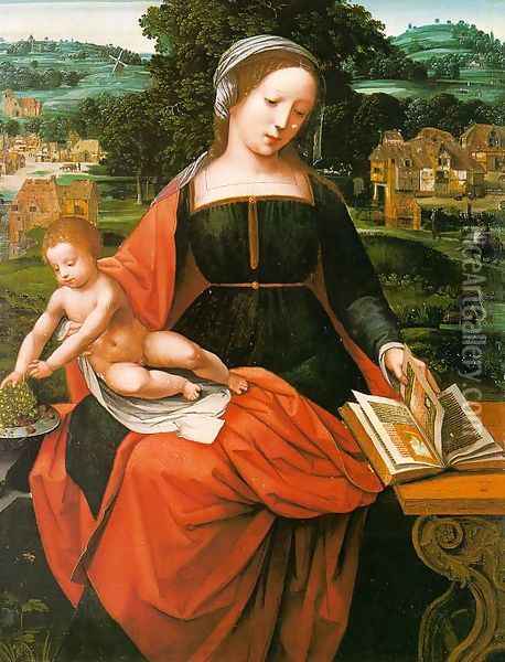 Madonna and Child 1530 Oil Painting - Master of Female Half-Figures