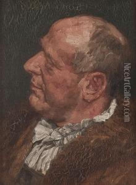 Mannlicher Charakterkopf Oil Painting - Eduard Von Gebhardt