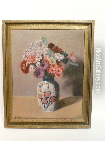 Vase Fleuri Oil Painting - Aristide Capelle