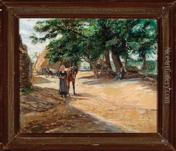 Summer Afternoon Oil Painting - Charles Henry Tenre