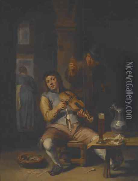The Revelers Oil Painting - Willem van, the Elder Herp