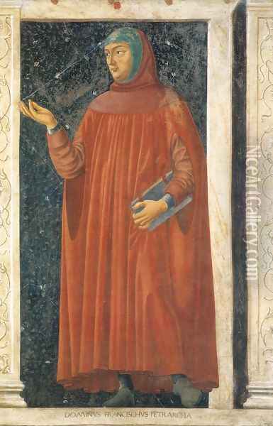 Famous Persons Francesco Petrarca 1450 Oil Painting - Andrea Del Castagno