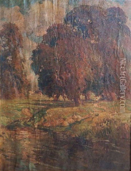 Fall Landscape Oil Painting - Alexander Bower