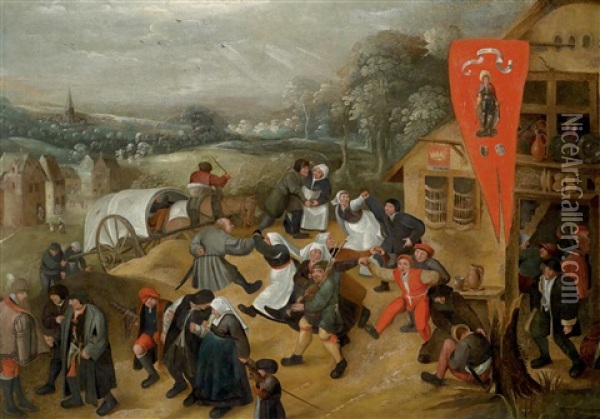 Die Ruckkehr Von Der Kirmes Oil Painting - Pieter Brueghel the Younger