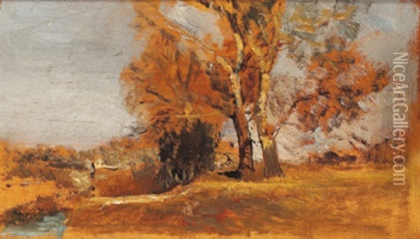 Herbstlandschaft Oil Painting - Emil Jacob Schindler