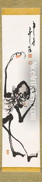 Kakejiku Oil Painting - Doi Gouga