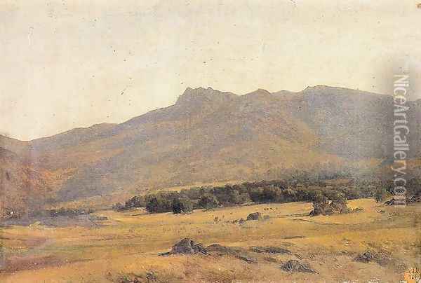 Valle en Sierra de Guadarrama Oil Painting - Carlos de Haes