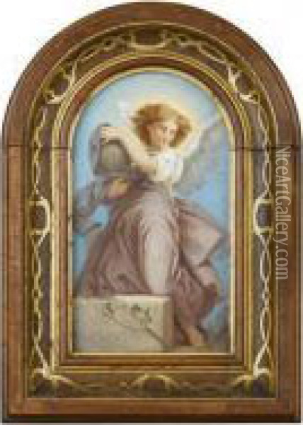 L'ange Oil Painting - Claudius Marcel Popelin-Ducarre