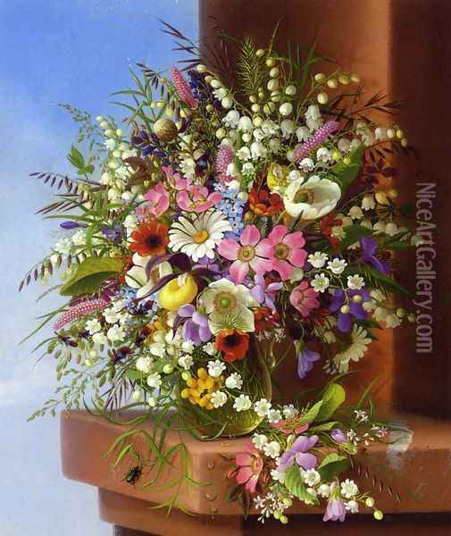 Spring Bouquet Oil Painting - Adelheid Dietrich