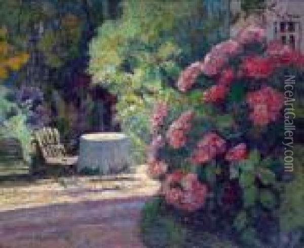Les Hortensias Oil Painting - Victor Charreton