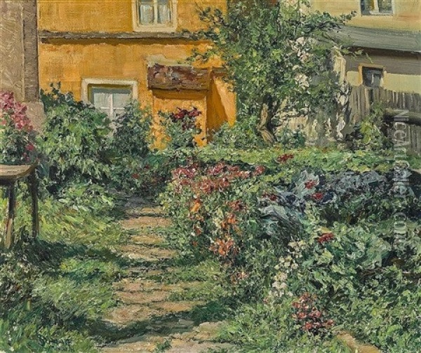 Garten In Blute Oil Painting - Julius Schrag