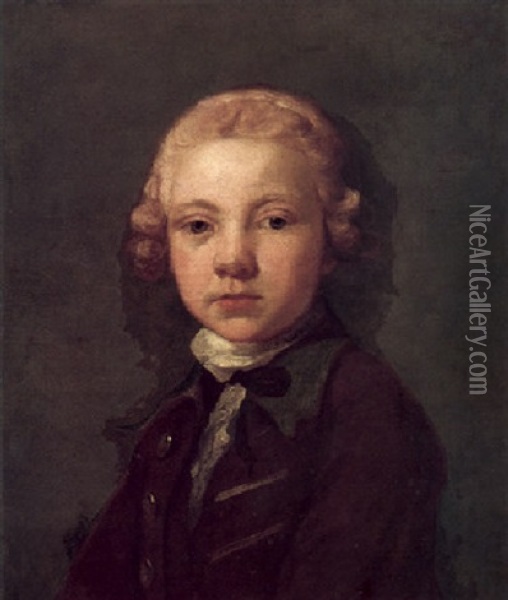 Portrait Of A Boy Wearing A Brown Coat Oil Painting - Thomas Gainsborough