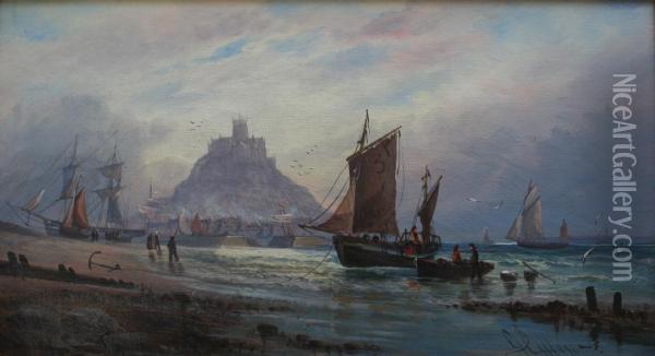 Evening, St. Michael's Mount; Oil Painting - George D. Callow