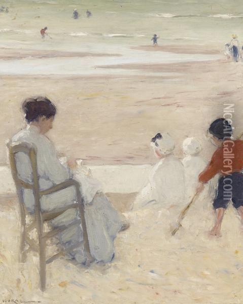On The Beach Oil Painting - Isobel, Iso Rae