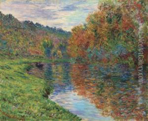 Le Bras De Jeufosse, Automne Oil Painting - Claude Oscar Monet
