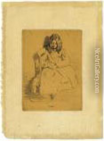 Annie, Seated (kennedy 30) Oil Painting - James Abbott McNeill Whistler