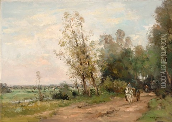 A Summer Afternoon Oil Painting - Willem George Frederik Jansen