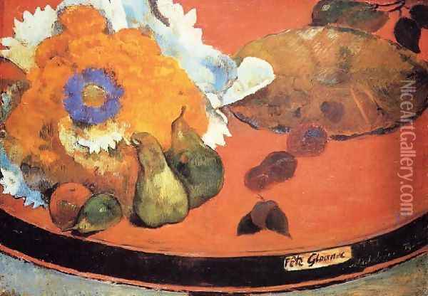 Still Life Fete Gloanec Oil Painting - Paul Gauguin