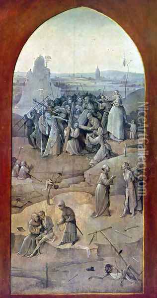 Triptych of Temptation of St Anthony (outer right wing) Oil Painting - Hieronymous Bosch