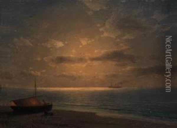 Abend Am Meer Oil Painting - Stephanie Von Strechine
